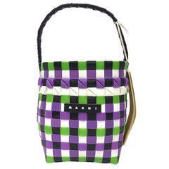 MARNI チェック柄 ミニバスケット かごバッグ aq11958 - メルカリ