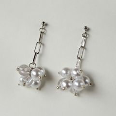 ハンドメイドピアス　科学者　A-030