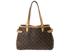 LOUIS VUITTON ルイヴィトン バティニョール オリゾンタル トートバッグ M51154 モノグラム PVC レザー ブラウン 美品 中古 4b003779