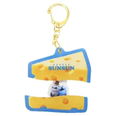 【メール便】パペットスンスン キーリング パカッとアクリルキーホルダー チーズ PUPPET SUNSUN アクキー キャラクター グッズ 