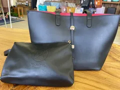 【D.KELLY】Hundred  2way インナーバッグ（ポーチ）付き 大きめトートバッグ【ブラック】