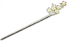 簪 かんざし 和装 振袖 留袖 一本挿し パール フラワー 桜の花 シルバー