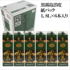 1315 黒霧島 芋 25度1.8Lパック 1ケ一ス( 6本入) - メルカリ