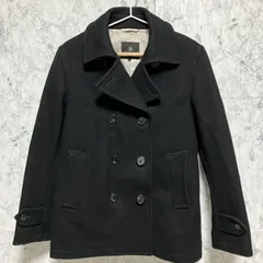 美品<!-利用不可文字-!>Beauty&youth united arrows ビューティアンドユースユナイテッドアローズ　ピーコート　【M】 黒　ブラック　ミドル丈　厚手　ポケット　内側ポケットあり　スリット　大人カジュアル