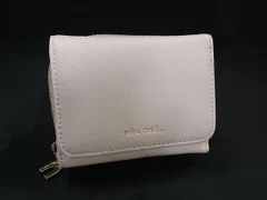 ■美品■ niko and ... ニコアンド レザー 三つ折り 財布 ウォレット 小銭入れ 札入れ レディース アイボリー系 DH5650