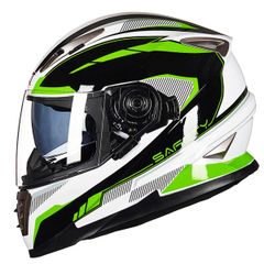 オートバイヘルメットフルフェイスヘルメットメンズパーソナリティクールダブルレンズ通気性防曇ヘルメット耐衝撃性ヘルメットフォーシーズンズ DOT標準認証