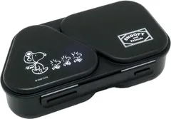 OSK オーエスケー 弁当箱 おにぎりランチケース ランチボックス  スヌーピーブラック 465ml