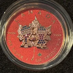 100枚限定！ メイプルリーフ 銀貨 カラー 翼竜 プテラノドン 恐竜 1オンス 178995656_th.jpg?