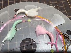 宗爺ぃのシマアジウイリー仕掛け６号（白→ライトグリーン→ピンク）各種選択可