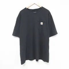 XL/古着 カーハート 半袖 ブランド Tシャツ メンズ ワンポイントロゴ 大きいサイズ クルーネック 黒 ブラック 25jun05 中古