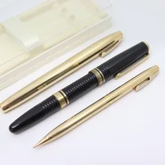 IT9A1J2F111O SHEAFFER PLATINUM シェーファー プラチナム 万年筆 ペン先K14 シャープペン ３本セット 筆記用具 ビジネス ブラック 黒 ゴールド 金
