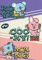 【中古】ノート・メモ帳 KOYA(アールエム)＆COOKY(ジョングク)＆MANG(ジェイホープ) A6ノート 「BT21×無添くら寿司 (2022年10月)」 プレゼントキャンペーン第3弾特典