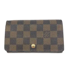 LOUIS VUITTON ルイヴィトン 二つ折り財布/ポルトモネビエトレゾール  N61730/ダミエ/エベヌ/CA1003    ブラウン ユニセックス / 240001164845