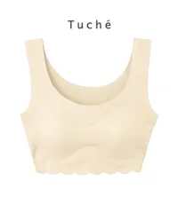 新品 未使用 GUNZE グンゼ 下着 Tuche 縫い目ゼロ レディース ハーフトップ ナイトブラ 516523 ペールベージュ