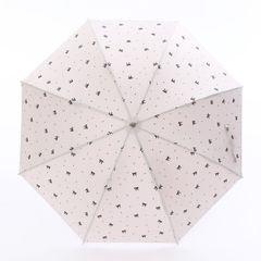 レディース 長傘 晴雨兼用 UVカット リボンドット日傘