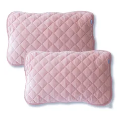 【新着商品】2枚組 43×63cm 枕カバー 枕パッド リバーシブル 綿100％ タオル地 フランネル オールシーズン シルフィーズ あったか 洗える ウォッシャブル ゴム付き ピンク