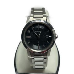 □□SEIKO セイコー 腕時計 リストバンドウォッチ ルキア 電波ソーラー 本体のみ  ステンレススチール ブラック 1B35-0AN0