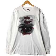 古着 ハーレーダビッドソン Harley-Davidson ファイヤーパターン ロングTシャツ ロンT メンズL相当/eaa568982