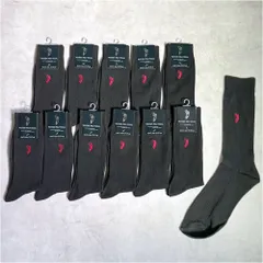 ☆ ブラック ☆ 紳士 リブカジュアルソックス/黒 靴下 メンズ 12足組 ソックス 靴した カジュアルソックス くつ下 紳士靴下 クルーソックス 黒 紳士用 メンズソックス セット おしゃれ 25～27cm くつした オシャレ シンプル ブランド ポロ