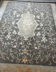 ほぼ未使用美品　中国美術緞通　ヤク　シルク　150段　高密度　手織り絨毯　６畳タイプ　インテリア　エクセルヒューマン社購入　オシャレ　限定品