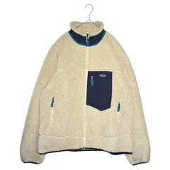 Patagonia(パタゴニア) CLASSIC RETRO-X クラシック レトロX ボア ジャケット STY23056 XXL アイボリー×ネイビー フリース アウトドア