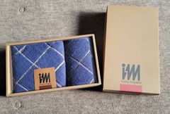 イッセイミヤケ　ISSEY MIYAKE　タオルセット　ブルー　未使用品　タオル　日用品
