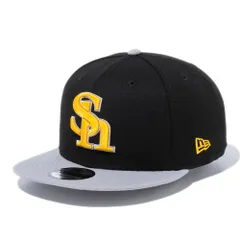 ニューエラ 9FIFTY 福岡ソフトバンクホークス ブラック グレーバイザー 1個 New Era 950 NPB SOFHAW BLK ORG 25J  1pc