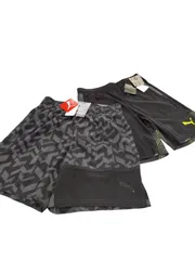 プーマ◆メンズ  ハーフパンツ トレーニングショーツ 2点セット ブラック グレー S