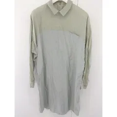 ◇ bulle de savon ビュル デ サボン 切替 長袖 膝丈 ワンピース サイズF カーキ レディース  【中古】 【1204140001586】のサムネイル