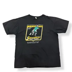 プリントTシャツ ★古着 ★ブラック ★黒T ★used ★Speedway ★LOS ANGELES ★バイク ★レーシング ★オールド