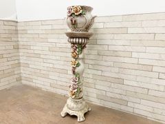 イタリア製 カポディモンテ 陶器 プランタースタンド - メルカリ