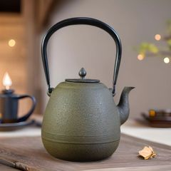 新製品 茶道具 急須 南部鉄器 ★老鉄瓶 素肌鉄瓶 未塗装鉄器 1.2L大容量急須 提梁壺 対応 鉄やかん 鉄分補給 鉄びん