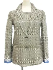 ミッソーニ MISSONI アンサンブル ニット ジャケット ノースリーブ 40 カーディガン カーキ系 ブルー系 トップスのサムネイル