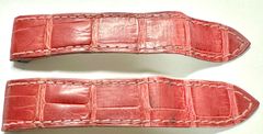 순정 부품 Cartier 까르띠에 산토스 MM 가죽 벨트 설치 폭 20mm 레드 팔찌 남성 여성 시계