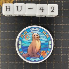 방수 스티커 물개 해양 생물 스테인드 글라스 풍 BU-42