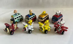 スヌーピー＆ピーナッツキャラクター ミニカー＆飛行機 全8体セット
