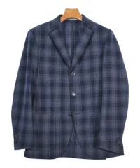 カンタレリCantarelliグレンチェックウールテーラードジャケット茶44 CANTARELLI カンタレリ 46 チェック柄 テーラードジャケット □美品