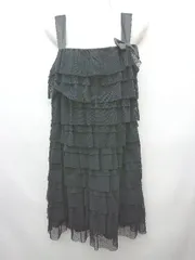 ◇ ⊂ minimum minimum ミニマムミニマム ティアード ドット ミニ丈 ワンピース サイズ2 ブラック レディース P  【1410230018239】