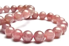 マダガスカル産◇スター パープルローズクォーツ　9.5mm　ブレスレット  1個売り パワーストーン 天然石 _BG4628-95