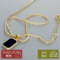 ネックレス スクエア ペンダント チェーン付 合金 ブラック ゴールド ファッション レディース 誕生日 プレゼント ギフト 彼女 女性 母の日