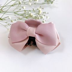 バンスクリップ　ピンク　リボン