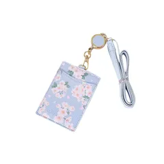 【大安売り】Coollooda パスケース リール付き 定期入れ 青い 10*7cm IDカードホルダー 伸縮リール式 PUレザー 両面 IDケース カードケース ネックストラップ 吊り下げ メンズ レディース 通勤 通学 青