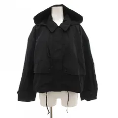 コントワーデコトニエ COMPTOIR DES COTONNIERS 美品 ユーティリティショートパーカー フード ジップアップ ナイロン M 黒 ブラック /AE