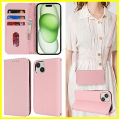 【新品・未使用】ケース ケース ショルダー ショルダー 手帳型 手帳型 マグネット式 ケース レザー いphone15 スマホケース スタンド機能 iphone カード収納 15 ストラップ 耐衝撃 アイフォン15 耐久性 iphone15 耐摩擦 【Hama