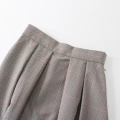 美品 アナトリエ Anatelier コットン ウール ハウンドトゥース タックスカート 38/ブラウン ボトムス【2400013653084】のサムネイル