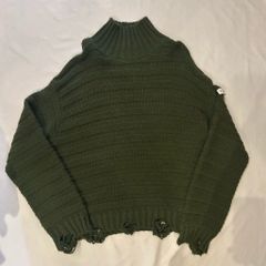 MM6 エムエムシックス 24AW タートルネックニット SHOH0004 グリーン size:M【代官山A07】