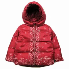 バーバリーチルドレン BURBERRY CHILDREN ペイズリー柄 ダウンジャケット ブルゾン ジャンパー 3Y 98cm 赤 子供服 キッズ 【中古】