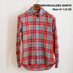 【美品】INDIVIDUALIZED SHIRTS（インディビジュアライズド シャツ）チェックボタンダウンシャツ 14 1/2-32