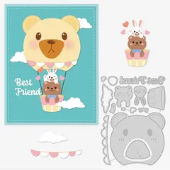 【SALE】カッティングダイ バルーン くまさん