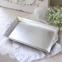 シャビーシックレリーフトレーアイボリー